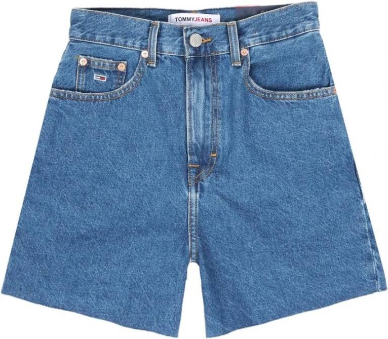 Tommy Jeans Korte jeans met labelpatch model 'MOM'
