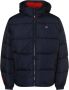 Tommy Jeans Donkerblauwe Gewatteerde Jas Tjm Back Flag Puffer Jacket - Thumbnail 1