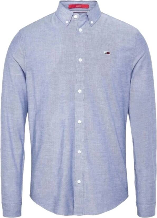 Tommy Jeans Formal Shirts Blauw Heren