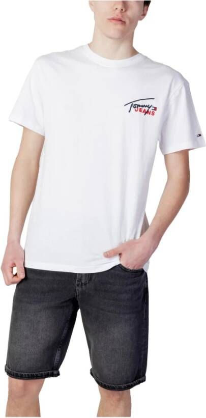 Tommy Jeans Heren T-shirt Wit Korte Mouw Wit Heren