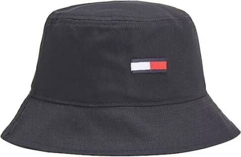 Tommy Jeans Hoed- TJM Flag Bucket HAT Black Unisex