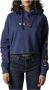 Tommy Jeans Revisited TLC Cropped Hoody Dw0Dw13012C6Q Blauw Dames - Thumbnail 2
