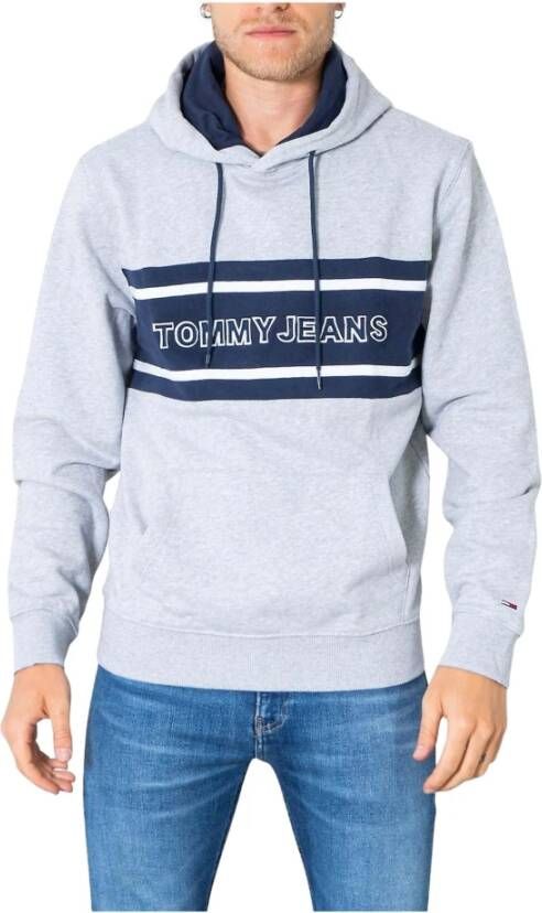 Tommy Jeans Heren Grijze Print Sweatshirt Gray Heren