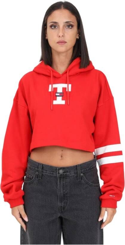 Tommy Jeans Hoodies Rood Dames