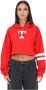 Tommy Jeans Korte hoodie met logobadge model 'LETTERMAN FLAG' - Thumbnail 2
