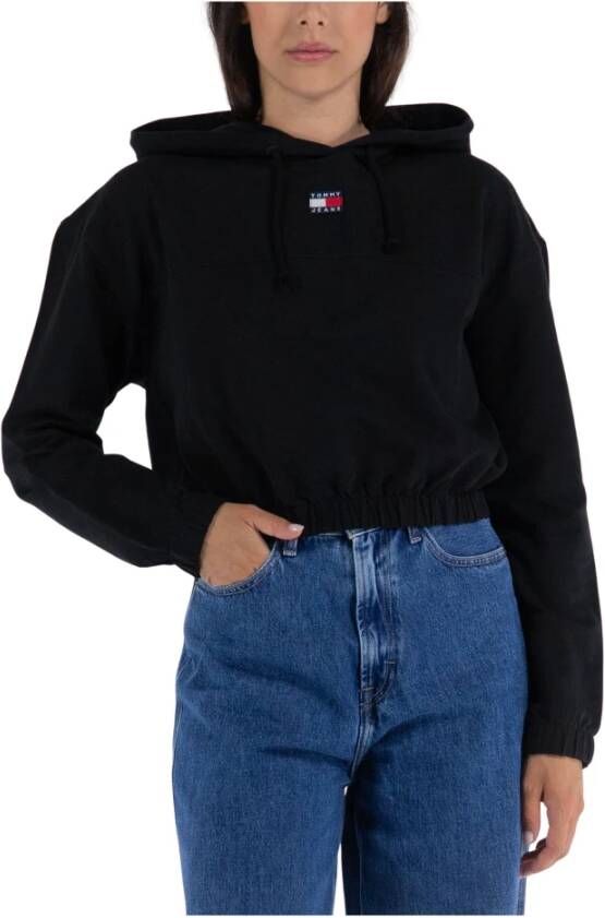 Tommy Jeans Dames hoodie met lange mouwen Black Dames