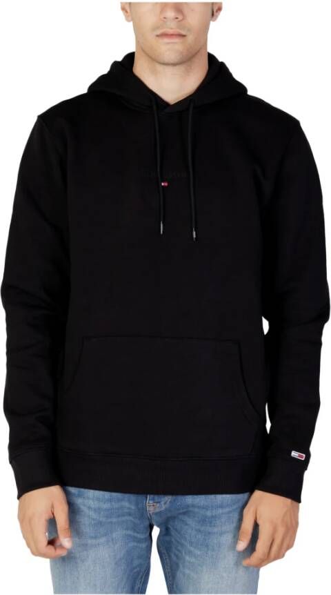 Tommy Hilfiger Zwart Katoenen Hoodie Sweatshirt Mannen Black Heren