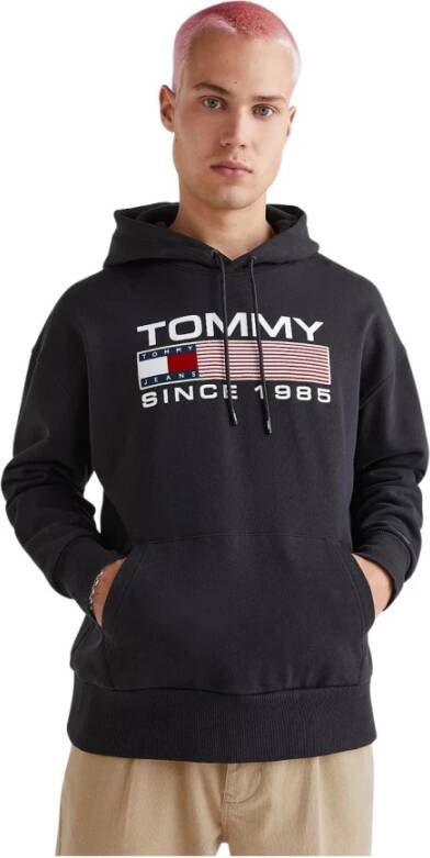 Tommy Hilfiger Katoenen Sweatshirt met Logo Print en Vaste Capuchon White Heren - Foto 15