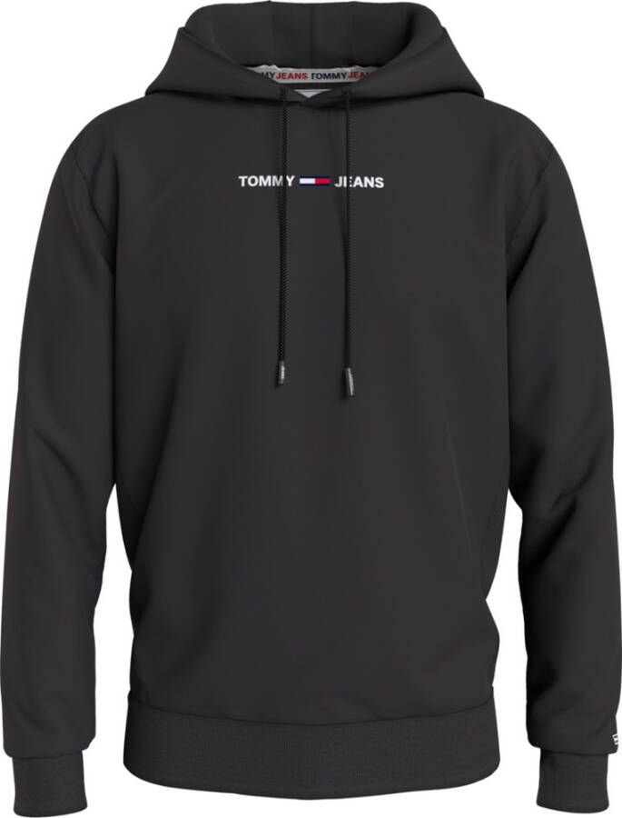 Tommy Hilfiger Hoodie met geborduurd logo lange mouwen 50% katoen Zwart Heren