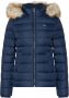 TOMMY JEANS Donsjack BASIC HOODED DOWN JACKET met imitatiebont aan de capuchon & -merklabel - Thumbnail 1