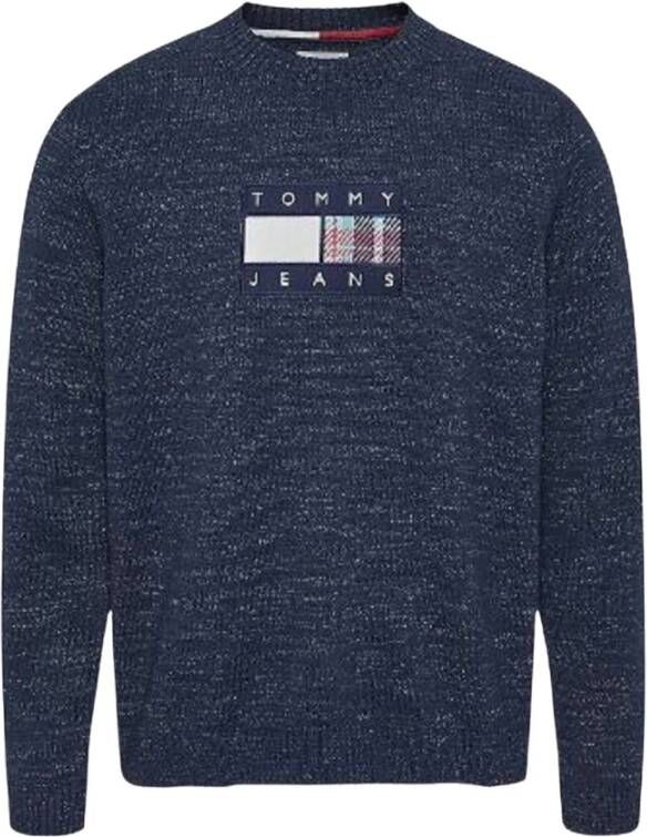 Tommy Jeans Men& Clothing Sweatshirts Blue Ss23 Blauw Heren
