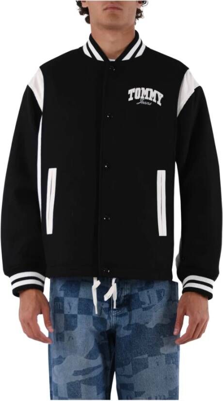 Tommy Jeans Overshirt met ontspannen pasvorm en knoopsluiting Zwart Heren