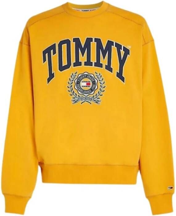 Tommy Jeans Oversized Logo Sweatshirt Yellow