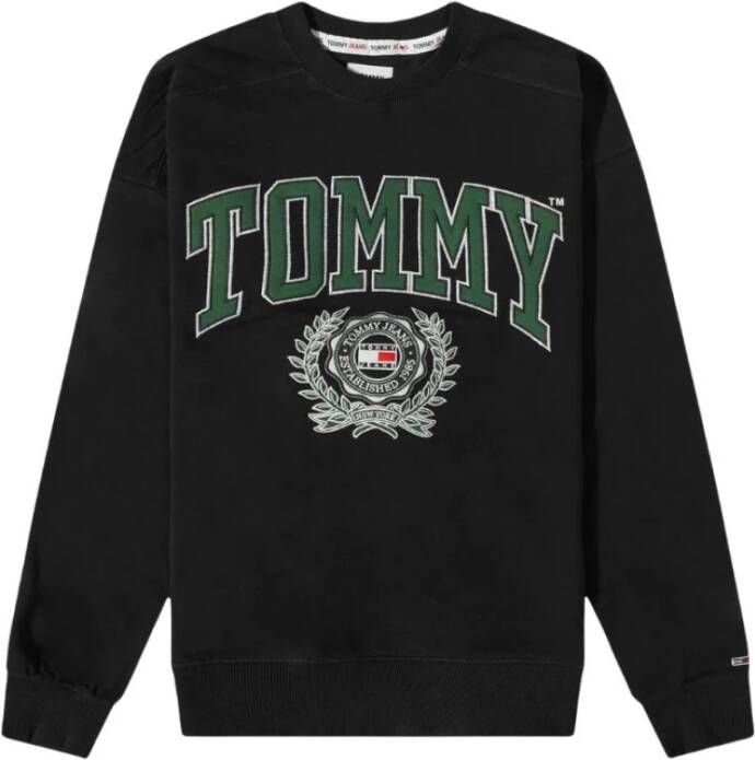 Tommy Jeans Oversized Logo Sweatshirt Zwart Heren