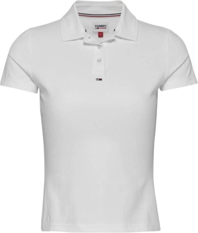 Tommy Jeans Polo Shirt Wit Dames