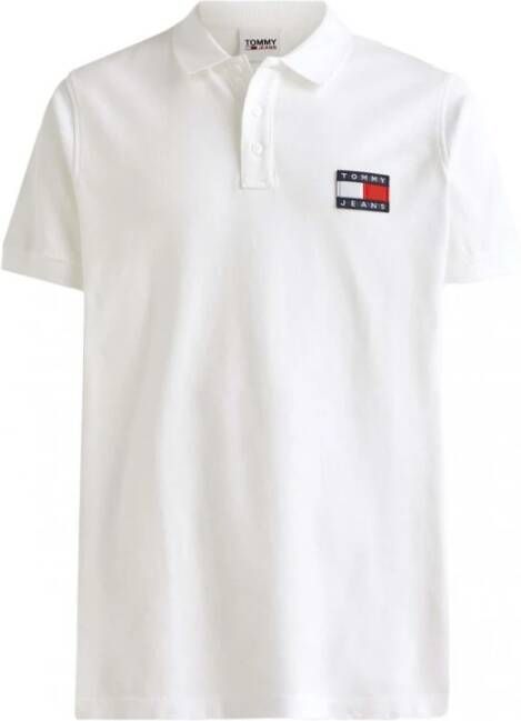 Tommy Jeans Polo Shirt Wit Heren