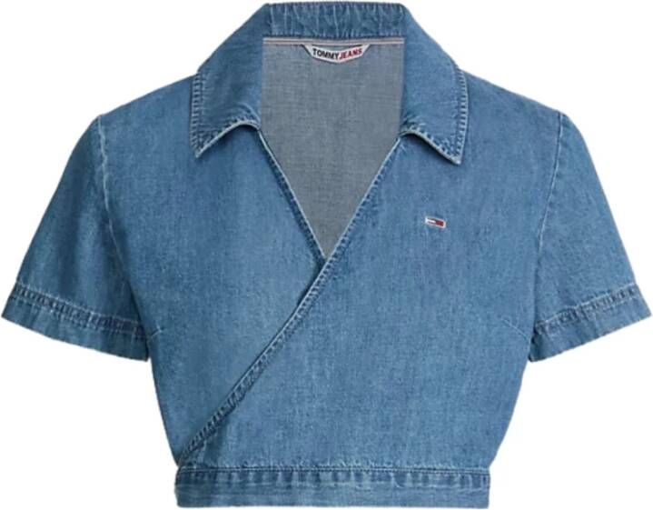Tommy Jeans Polo Shirts Blauw Dames