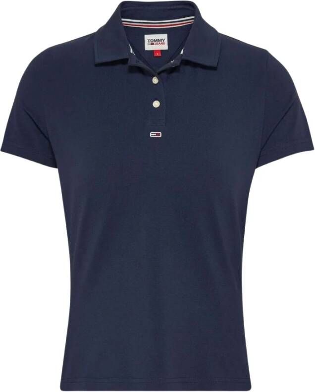 Tommy Jeans Polo Shirts Blauw Dames