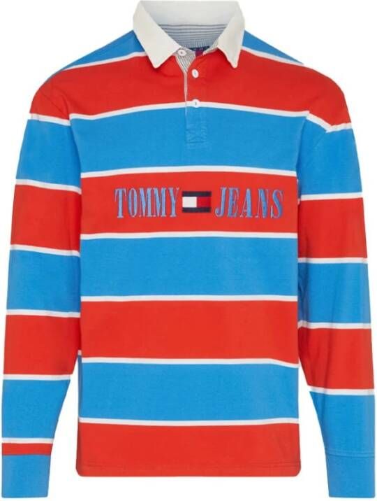 Tommy Jeans Polo Shirts Blauw Heren