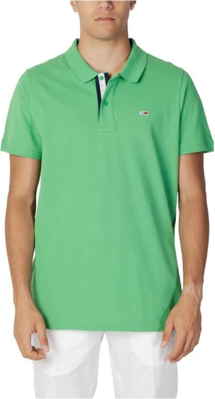Tommy Jeans Polo Shirts Groen Heren