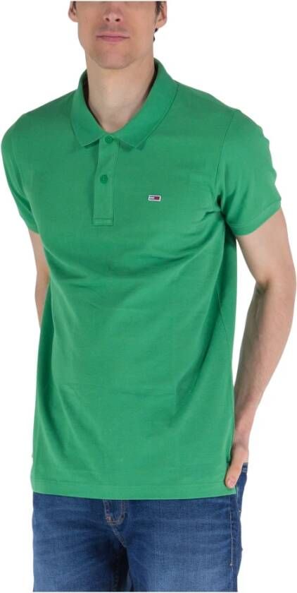 Tommy Jeans Polo Shirts Groen Heren