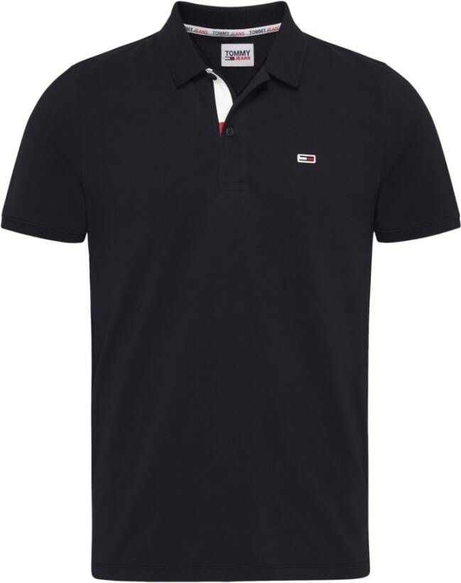 Tommy Jeans Polo T-Shirt Zwart Heren