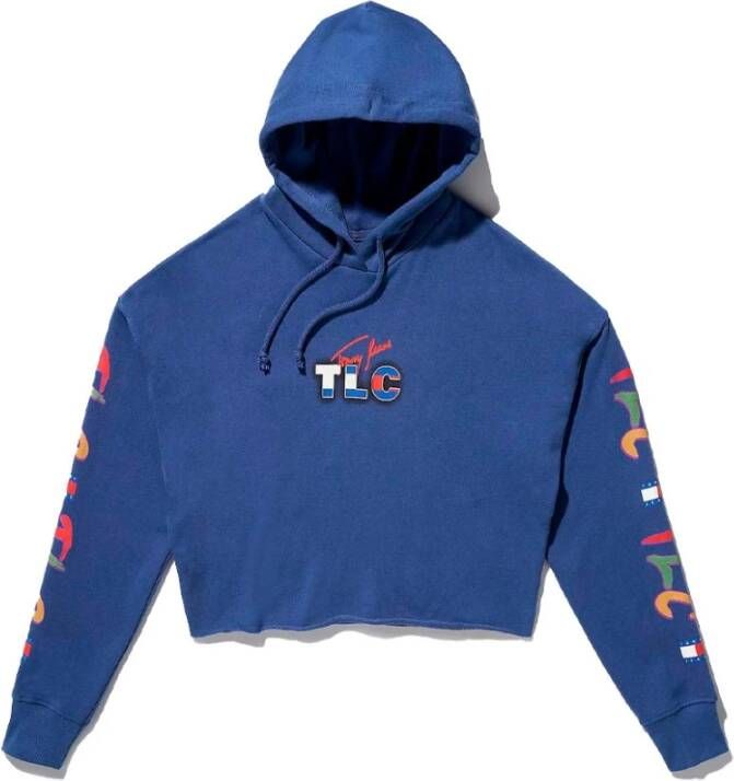 Tommy Jeans Revisited TLC Cropped Hoody Dw0Dw13012C6Q Blauw Dames