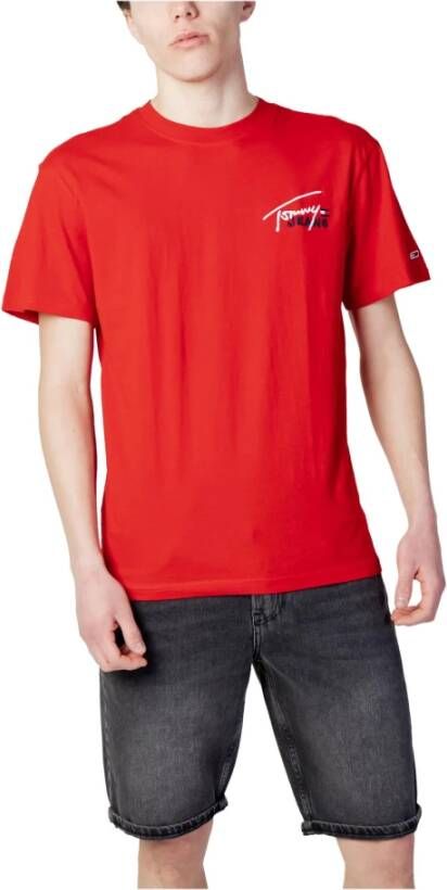 Tommy Jeans Rode Heren T-shirt Rood Heren
