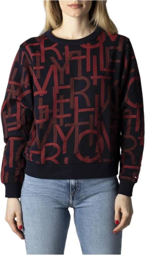 Tommy Jeans Rode Print Sweatshirt voor Dames Rood Dames