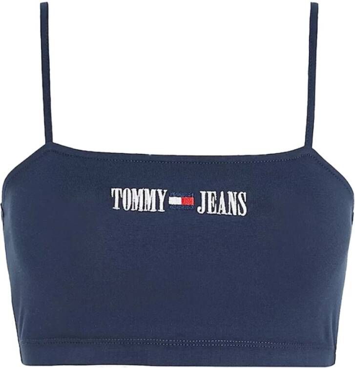 Tommy Jeans Korte top met verstelbare spaghettibandjes model 'ARCHIVE'