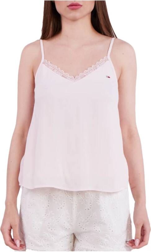 Tommy Jeans Sleeveless Tops White Dames