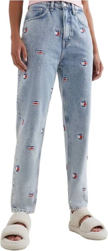 Tommy Jeans Straight Jeans Blauw Dames