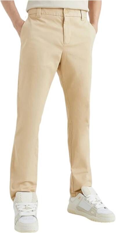 Tommy Jeans Straight Trousers Beige Heren