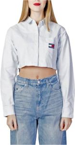 Tommy Jeans Super Cropped Shirts Blauw