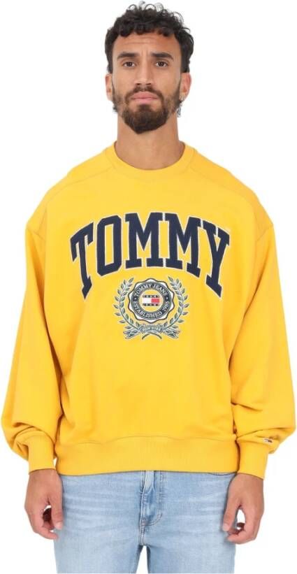 Tommy Jeans Sweatshirt Geel Heren