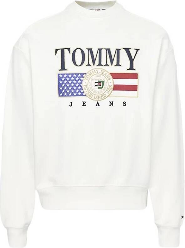 Tommy Hilfiger Katoenen Sweatshirt met Logo Versiering White Heren