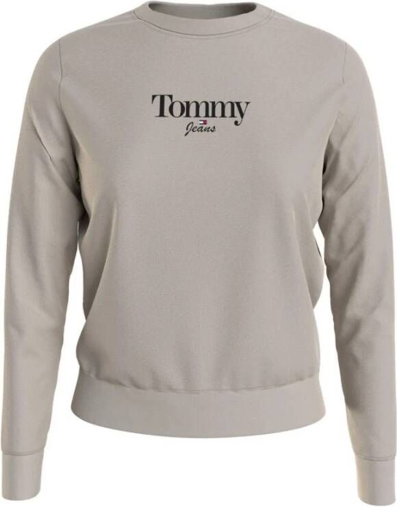 Tommy Jeans Sweatshirt met ronde hals Beige Dames
