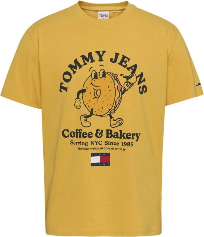 Tommy Jeans T-Shirt Geel Heren