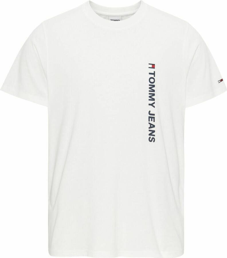 Tommy Jeans T-Shirt- TJM Entry Verticle S S Wit Heren