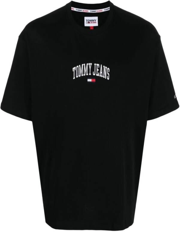 Tommy Jeans T-shirts and Polos Black Zwart Heren