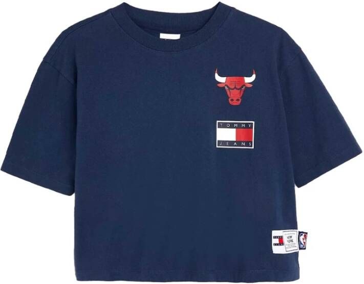Tommy Jeans T-Shirts Blauw Dames
