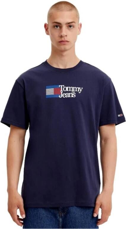 Tommy Jeans T-Shirts Blauw Heren