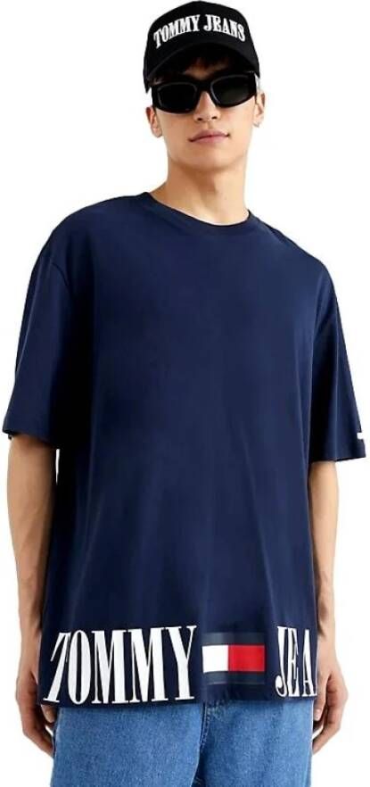 Tommy Jeans Stijlvolle Heren T-Shirt Blue Heren
