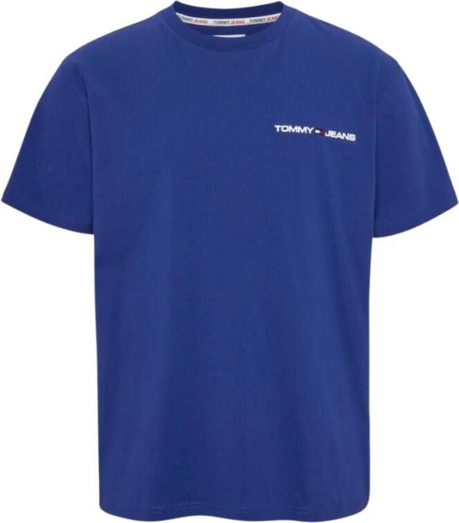 Tommy Jeans T-Shirts Blauw Heren