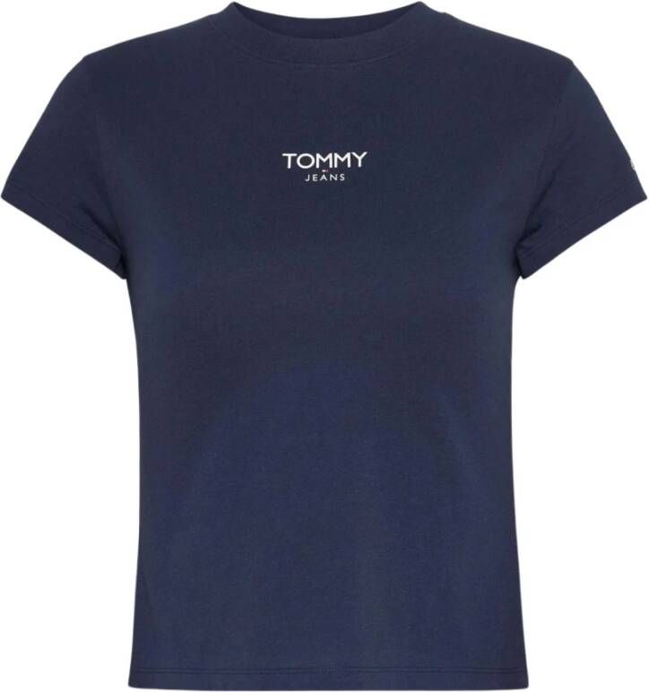 Tommy Jeans T-Shirts Blauw Heren