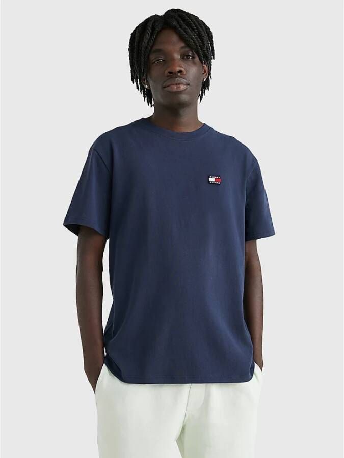 TOMMY JEANS Heren Polo's & T-shirts Tjm Reg Badge Tee Ext Donkerblauw - Foto 3