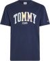 Tommy Jeans T-shirt van puur katoen met labelprint model 'COLLEGE POP' - Thumbnail 2