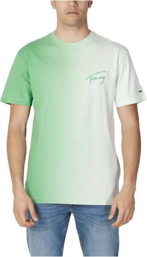 Tommy Jeans T-Shirts Groen Heren