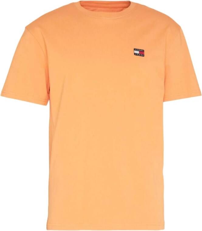 Tommy Jeans T-Shirts Oranje Heren
