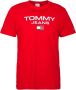 Tommy Jeans Tommy Hilfiger Jeans Men's T-shirt Rood Heren - Thumbnail 4